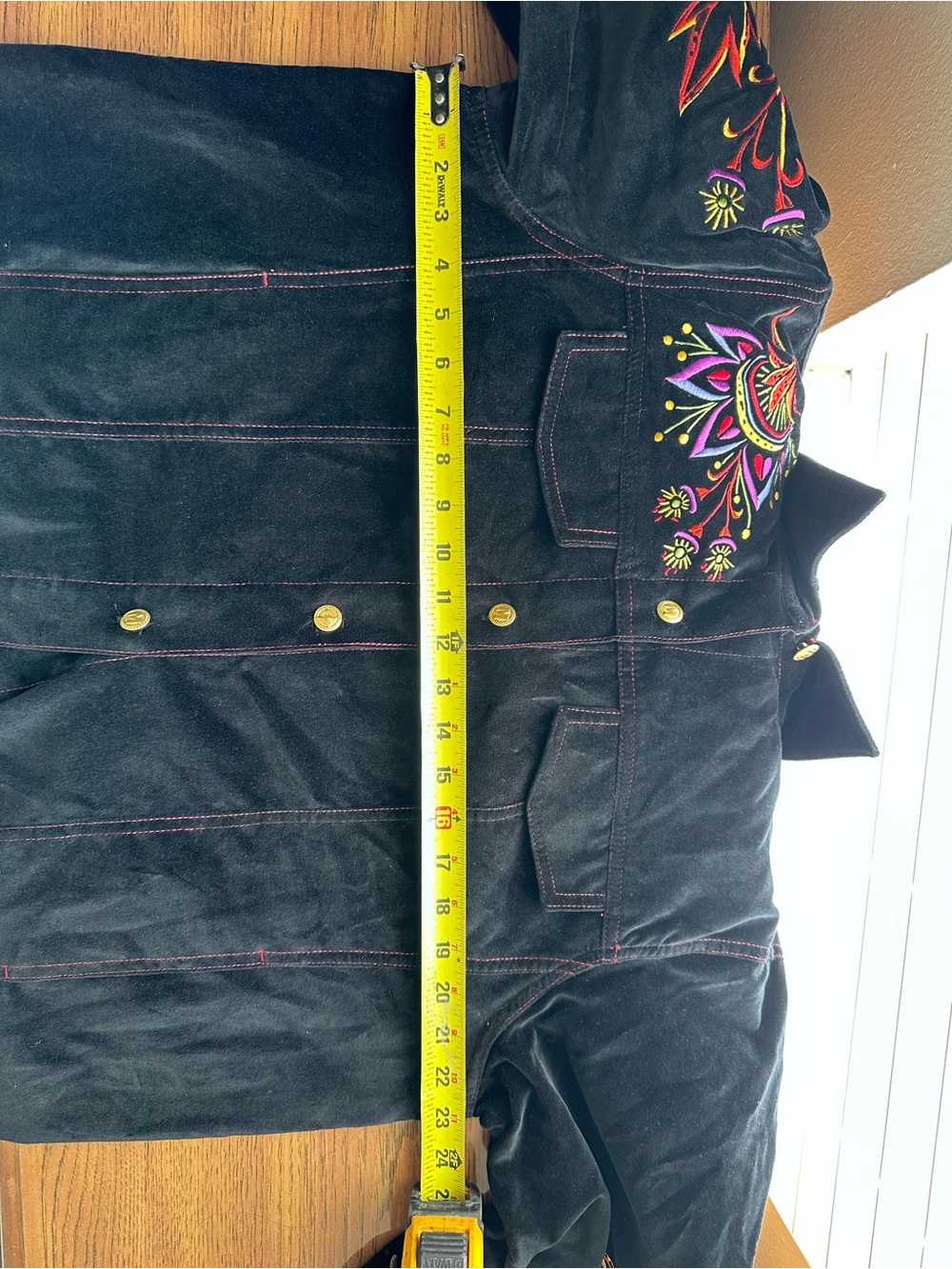 Bob Mackie Embroidered Jacket Black Multicolour Multiple colors size  L - Picture 12 of 13